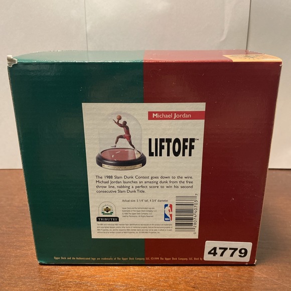 1999 Michael Jordan Liftoff Slam Dunk Tributes Figurine New Free Shipping!